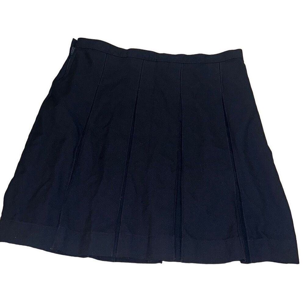Lands' End Navy Box Pleat Above The Knee school Uniform Skirt LadiesNavy Size 7